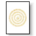 Allah (swt) 99 Navne - Hvid/Guld
