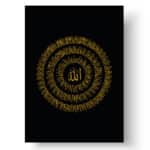 Allah (swt) 99 Navne - Sort/guld