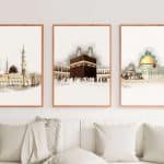 Masjid al Nabawi - Kaaba - Al Aqsa